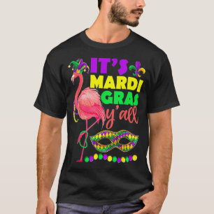 T-shirt Son Flamant rose Mardi Gras Yall Louisiane Mardi G
