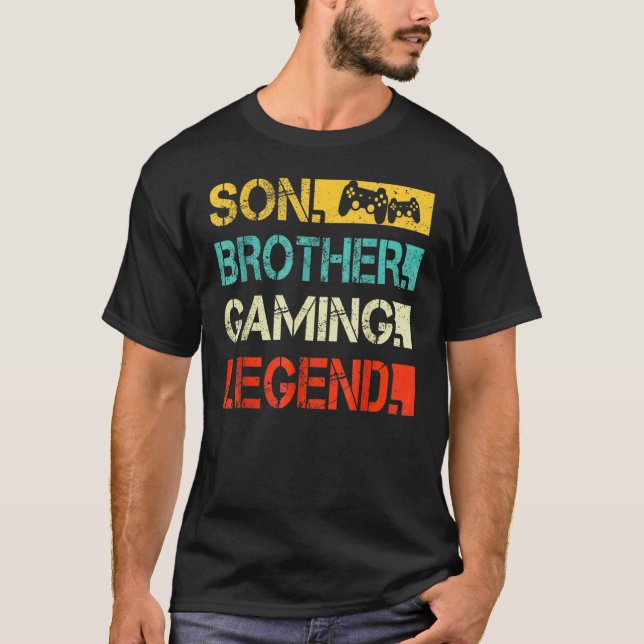 T-shirt Son Frère Jeu Légende Jeu Vidéo Gamer Pour Garçons (Devant)