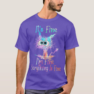 T-shirt Son Im Fin Tout Est Beau Tie Dye Chat