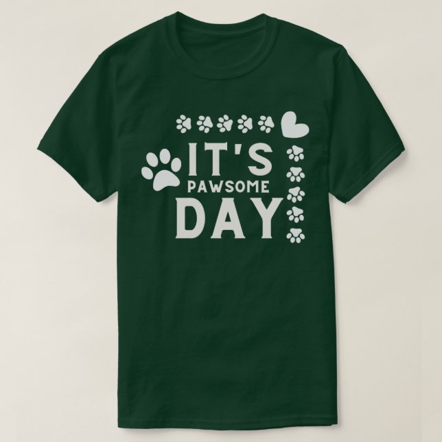 T-shirt Son Jour Pawsome (Design devant)