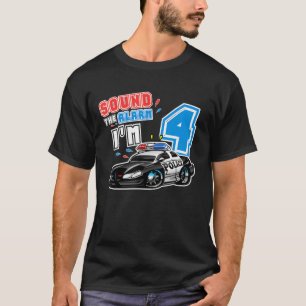 T-shirt Son L'Alarme I M 4 Drôle Anniversaire Police de fa