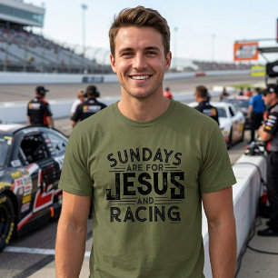 T-shirt Son « Les dimanches sont pour Jésus et la course »