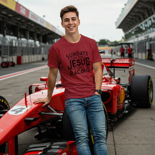 T-shirt Son « Les dimanches sont pour Jésus et la course »
