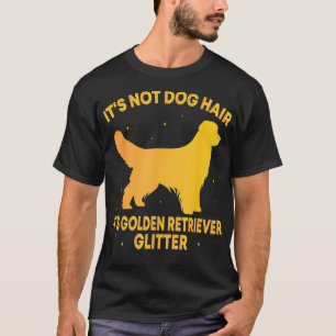 T-shirt Son Pas Chien Cheveux Sa Parties scintillant d'or 