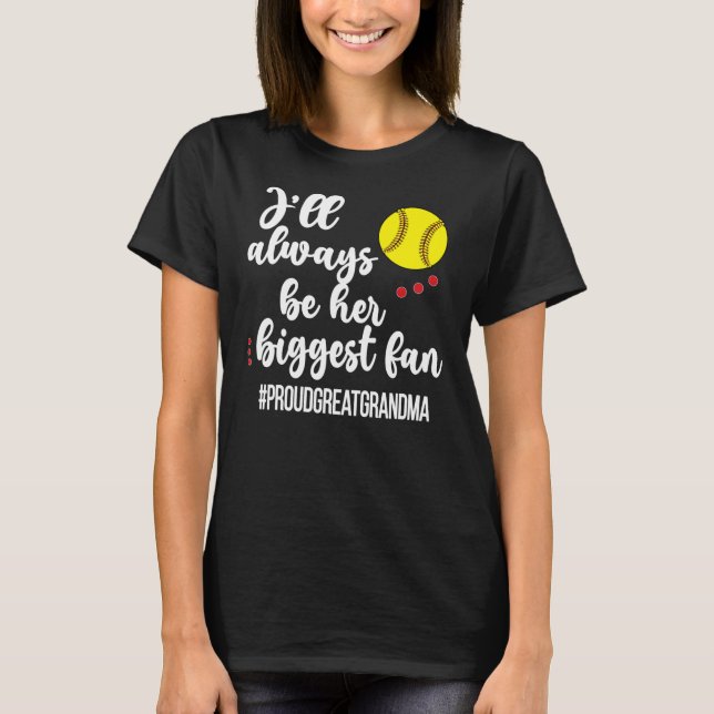 T-shirt Son Plus Grand Ventilateur Fier Softball Grand Gra (Devant)