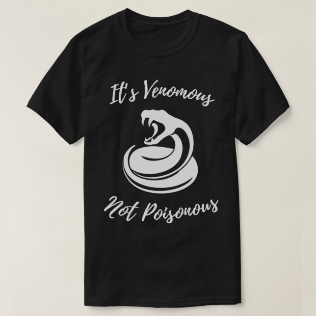 T-shirt son serpent venimeux non venimeux (Design devant)