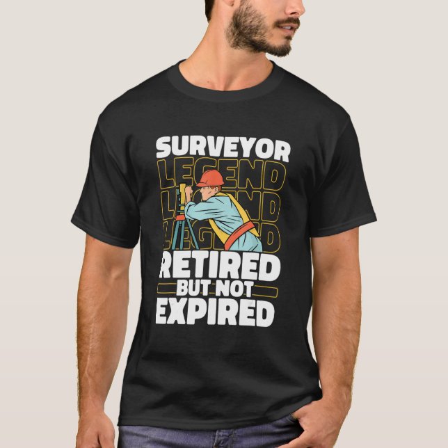 T-shirt Sondage auprès de l'arpenteur foncier à la retrait (Devant)