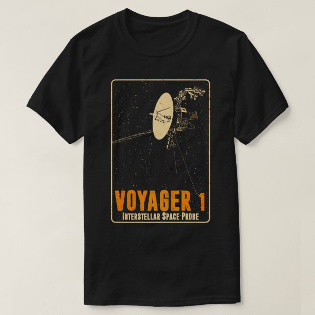 T-shirt sonde spatiale interstellaire Voyager 16 (Design devant)