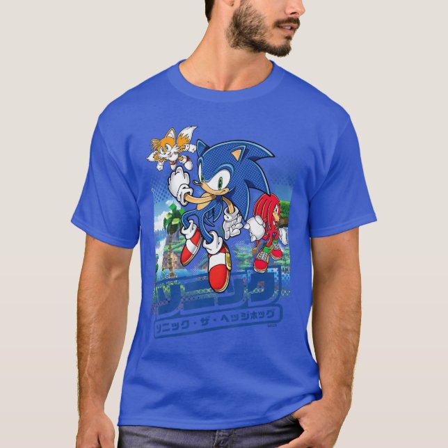 T-shirt Soniche Hedgehog Sonic Friends boy (Devant)