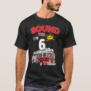 T-shirt Sonne l'alarme, j'ai 6 ans ! Pompier Camion Enfant