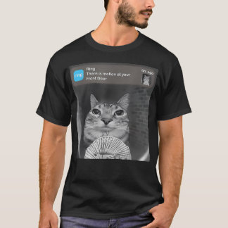 T-shirt Sonnette Drôle de Chat Mème Argent