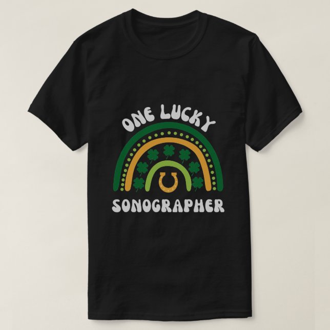 T-shirt Sonographe Ultrasound Technicien St Patrick's Day (Design devant)