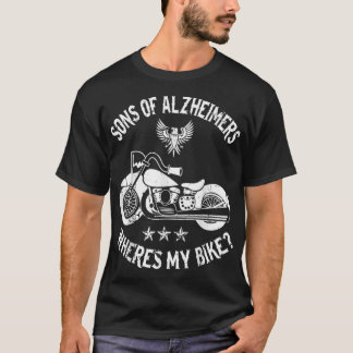 T-shirt Sons motards Alzheimers Wheres My Bike