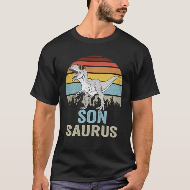 T-shirt Sonsaurus T Rex Dinosaur Son Saurus Family Dinosau (Devant)