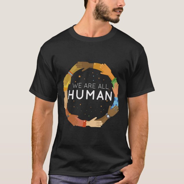 T-shirt Sont-ils tous humains raciaux justice l'égalité hu (Devant)