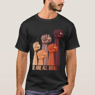 T-shirt Sont tous humains Noir Histoire Fierté Afrique Jun