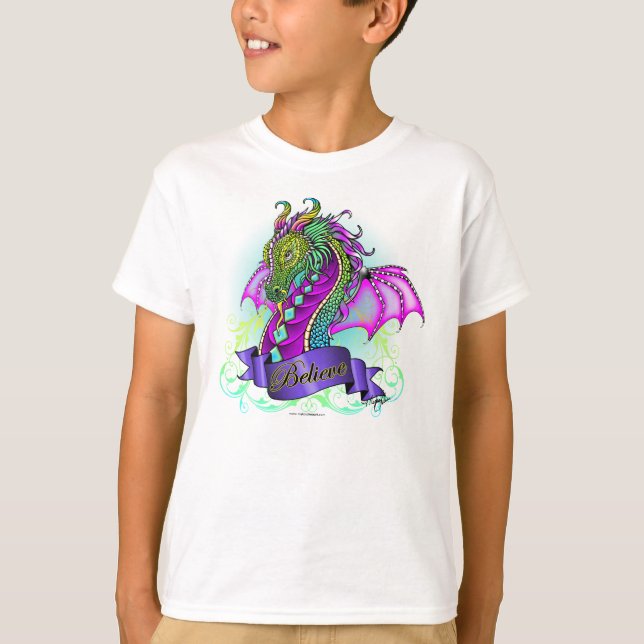 T-shirt "Sonya" croient le dessus de féerie de dragon (Devant)