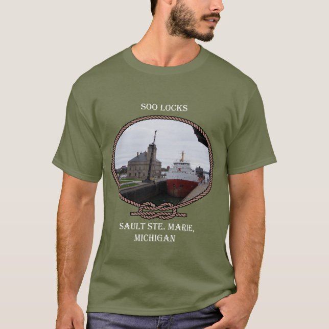 T-shirt Soo Lock chemise avec corde foncée Ver2 (Devant)