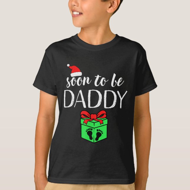 T-shirt Soon To Be Daddy Christmas Funny Pregnancy Announc (Devant)