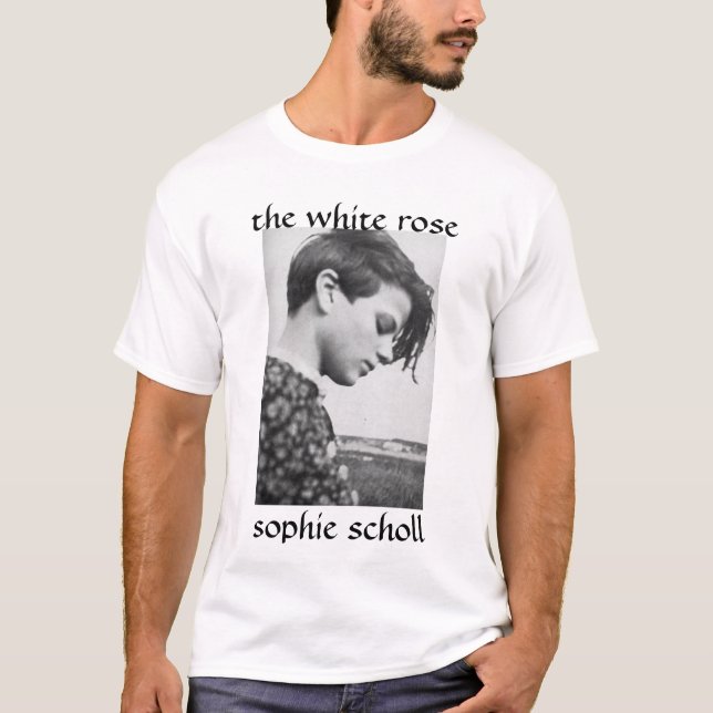 T-shirt SophieScholl, le rose blanc, scholl de sophie (Devant)