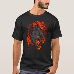 T-shirt Sorcellerie Occulte Emo Goth Chevaux Halloween Got