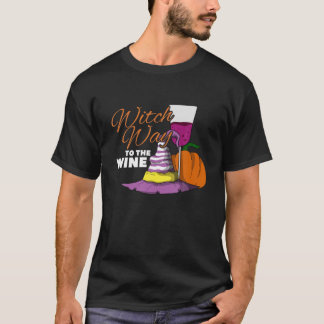 T-shirt Sorcière Chemin Au Vin Je Drôle Amoureux Sorcière 