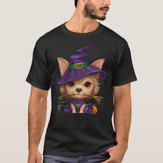 T-shirt sorcière Chihuahua (Devant)