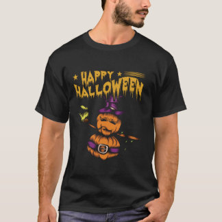 T-shirt Sorcière citrouille Zombies Candy Magie Spell Happ