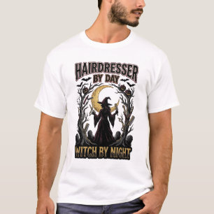 T-shirt Sorcière Coiffeuse Halloween Styliste de jour Desi