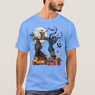 T-shirt Sorcière Dachshund Sur Halloween Tree Éffrayant Ci