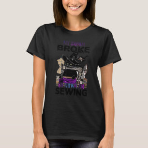 T-shirt Sorcière de chat noir Maintenant, je fais du quilt
