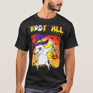 T-shirt Sorcière de chèvre Dabbing Citrouille Candy Hallow