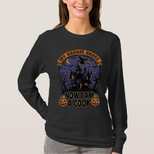 T-shirt Sorcière de Halloween Cuisine Pun_1 Balai Cassa