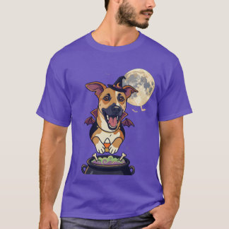 T-shirt sorcière de Halloween toutou