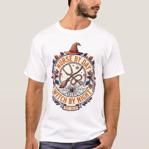 T-shirt Sorcière de jour de sage-femme Nuit Halloween Stét