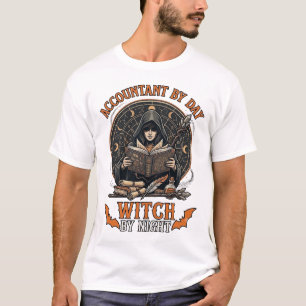T-shirt Sorcière de la journée des comptables nuit livre d