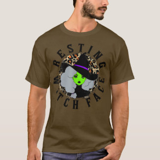 T-shirt Sorcière de repos visage Halloween Funny Éffrayant