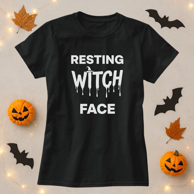 T-shirt Sorcière de repos visage Halloween Sassy Witch (Créateur téléchargé)