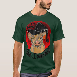 T-shirt Sorcière de vache drôle Halloween Moo I Mean Boo -