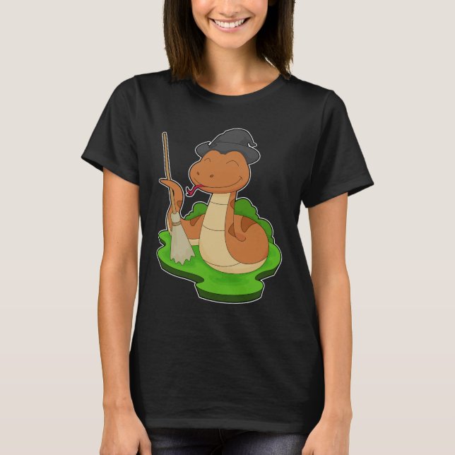 T-shirt Sorcière Halloween serpent (Devant)
