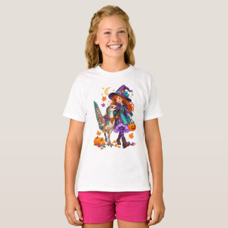 T-shirt Sorcière & Kulindadromeus Halloween