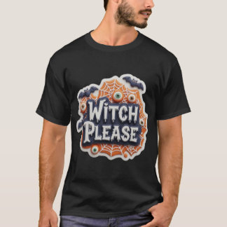 T-shirt Sorcière ludique s'il vous plaît graphique d'Hallo