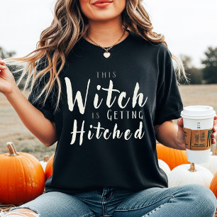 T-shirt Sorcière qui se marie Mariée d'Halloween Noir