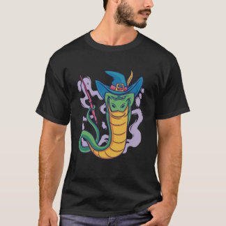 T-shirt sorcière serpent avec baguette magique pour garçon