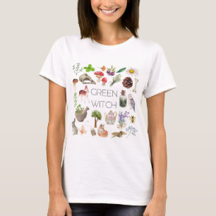 T-shirt sorcière verte