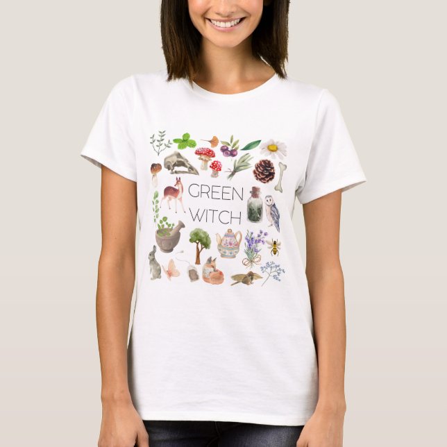 T-shirt sorcière verte (Devant)