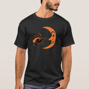 T-shirt Sorcière vintage et lune de Halloween