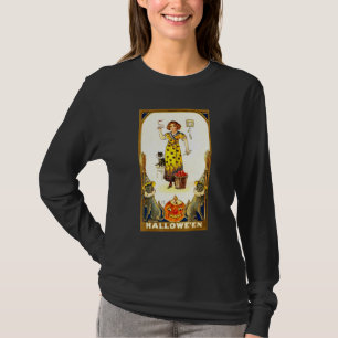 T-shirt Sorcière Vintage Wiccan Chats Sortilège Halloween