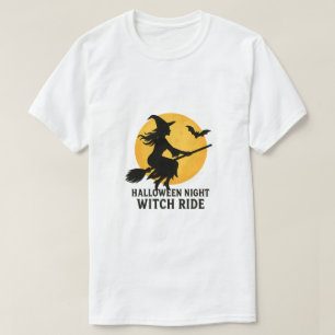 T-shirt Sorcière volante de la nuit d'Halloween