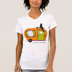T-shirt Sorcières avec hitch Halloween rv camper remorque